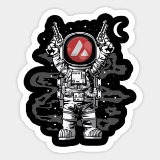 Astronaut Avalanche AVAX Coin To The Moon Crypto Token Cryptocurrency Wallet Birthday Gift For Men Women Kids Sticker